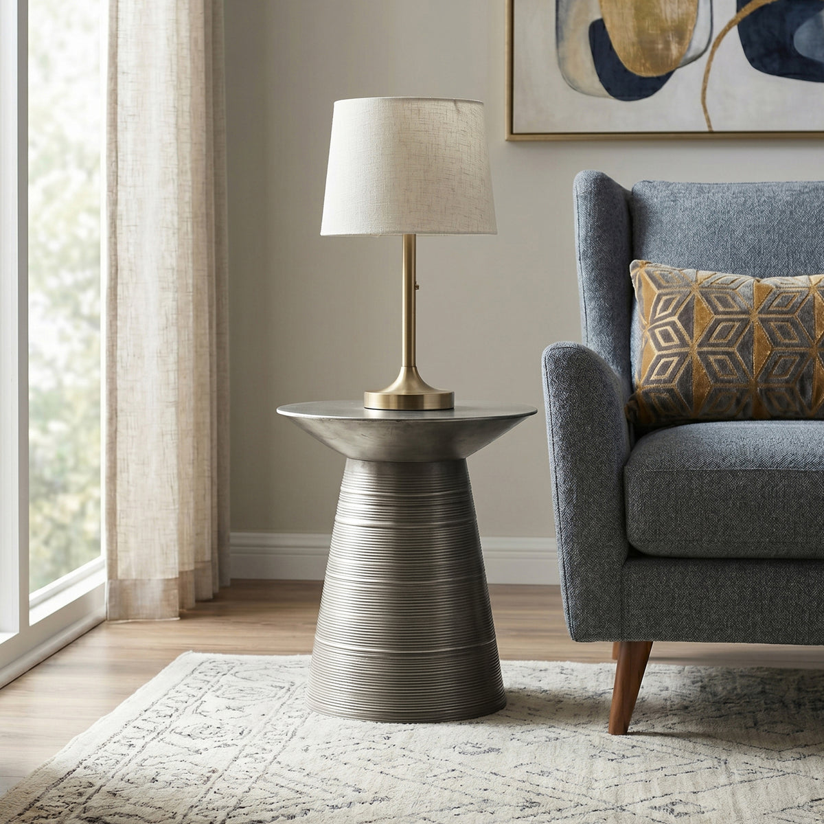 Antique Silver | Sheridan Metal Accent Table