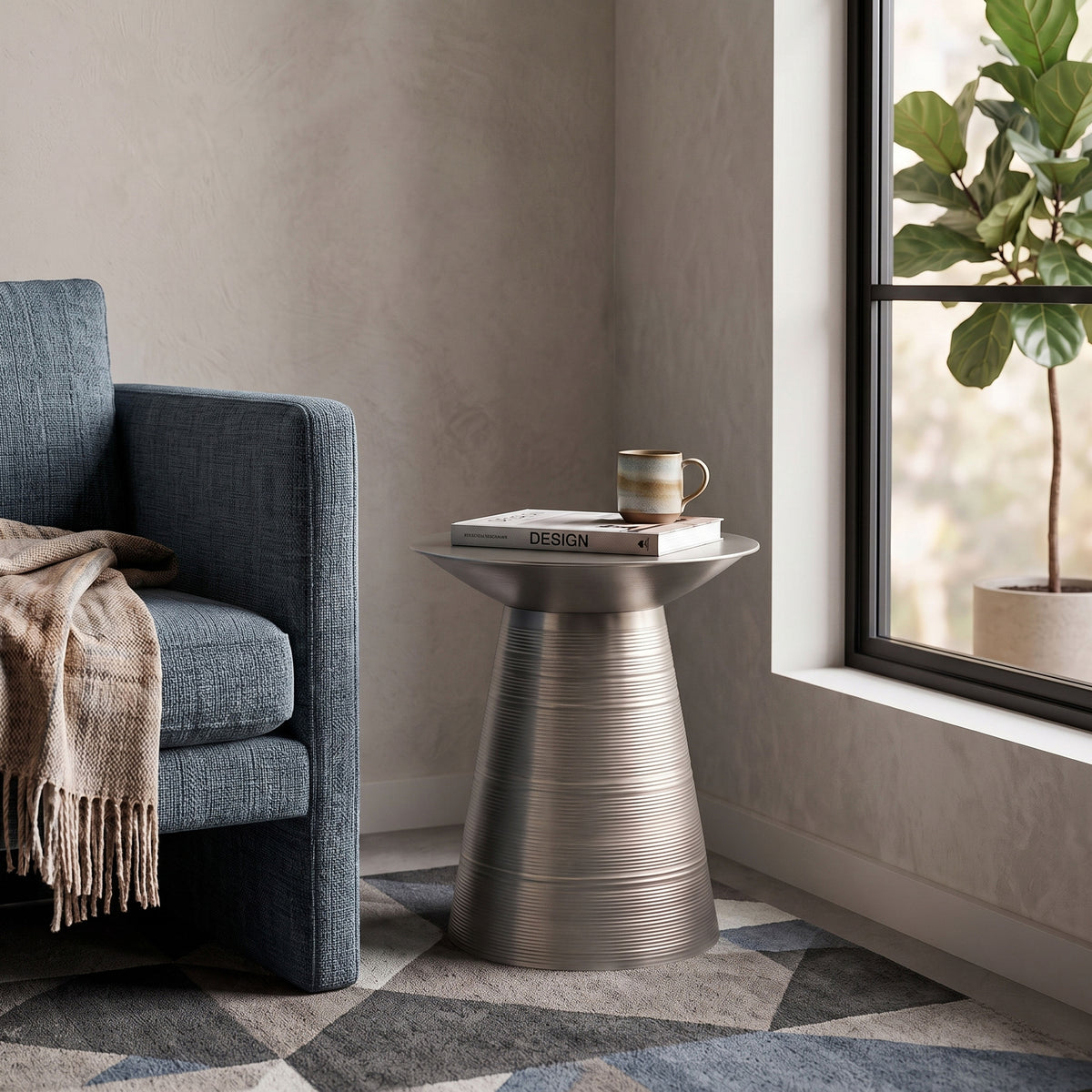 Antique Silver | Sheridan Metal Table