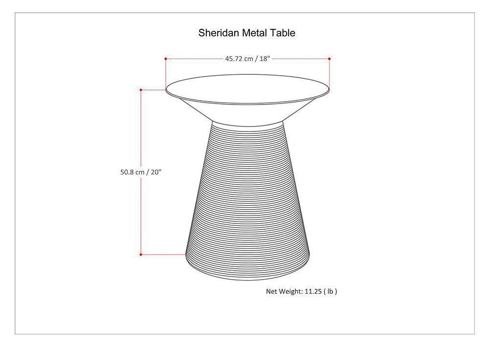 Aged Copper | Sheridan Metal Accent Table