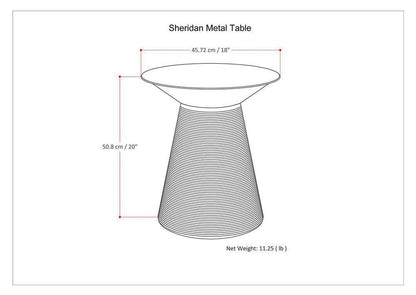 Aged Copper | Sheridan Metal Accent Table