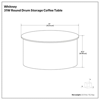 Whitney Metal Storage Coffee Table