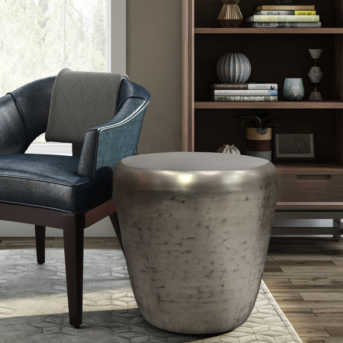 Antique Silver | Garvy Metal Side Table