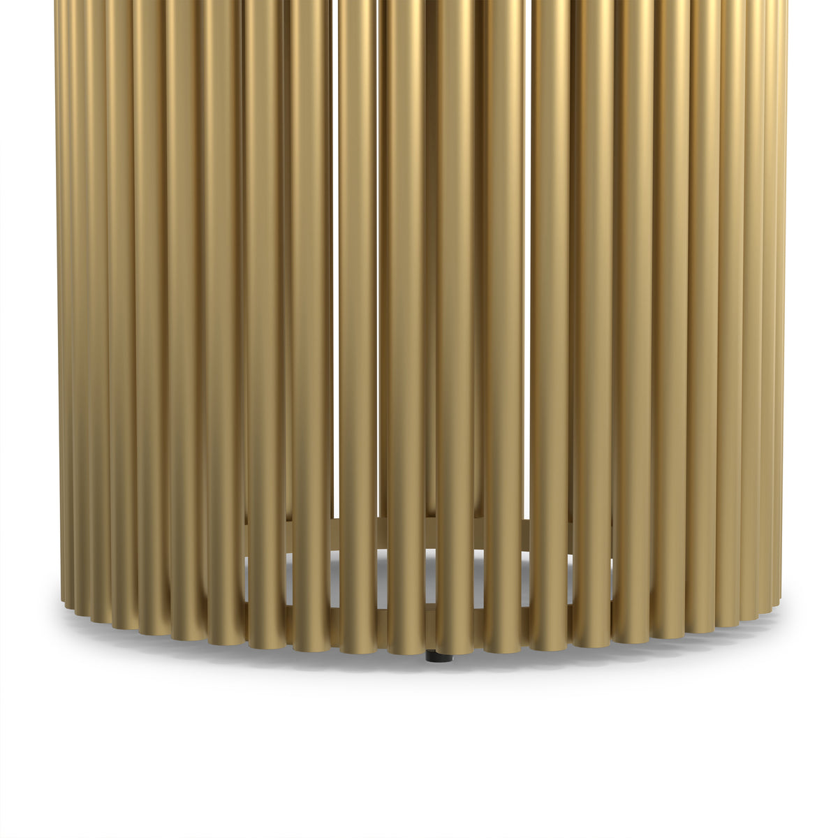 Cognac and Gold Wood | Demy 18 inch Metal and Wood Accent Table
