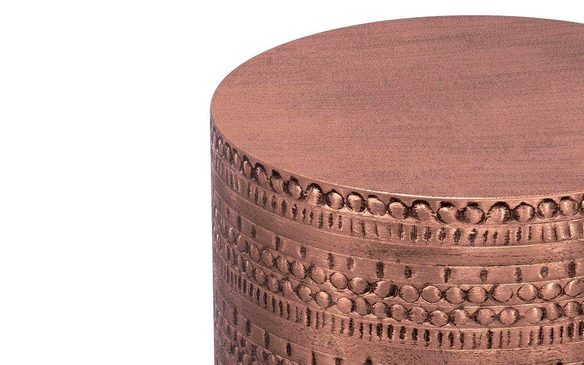 Antique Copper | Johnsen Large Metal Accent Table