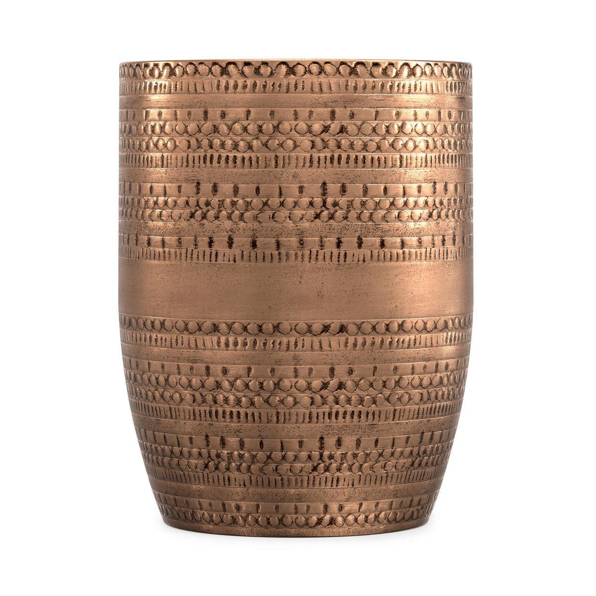 Antique Copper | Johnsen 15 inch Tribal Pattern Accent Table