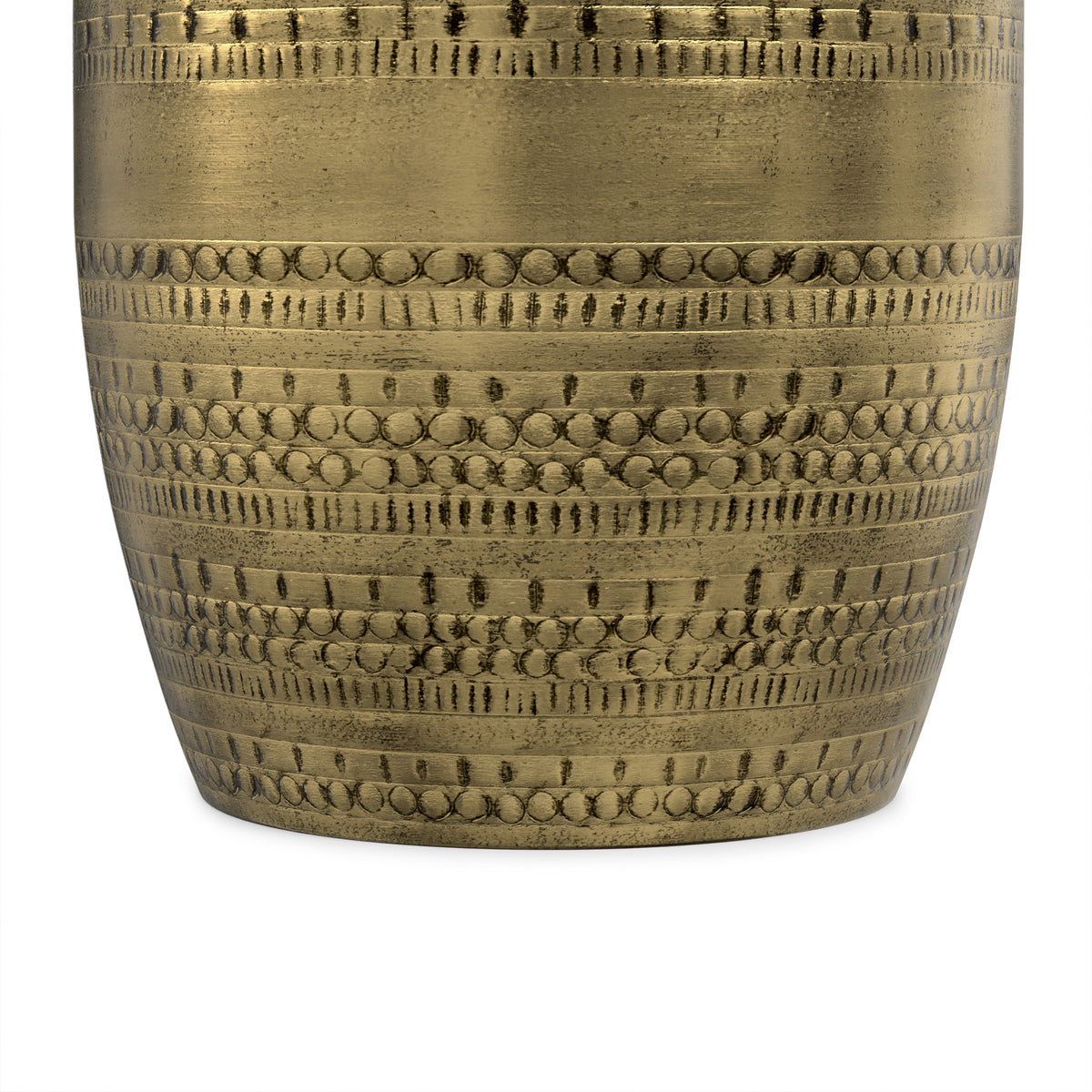 Antique Gold | Johnsen 15 inch Tribal Pattern Accent Table