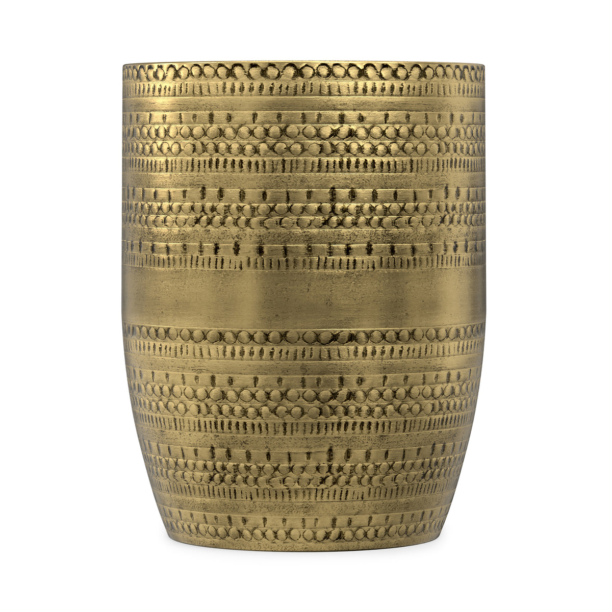 Antique Gold | Johnsen 15 inch Tribal Pattern Accent Table
