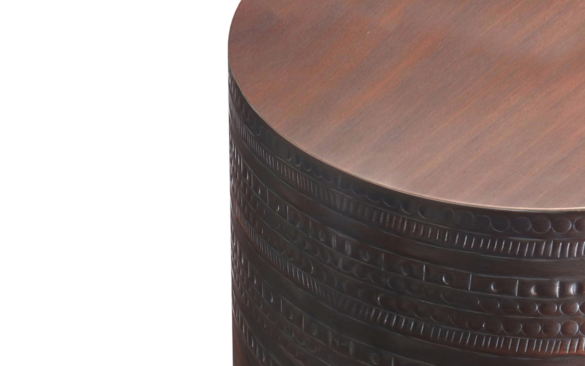 Oil Rubbed Bronze | Johnsen Large Metal Accent Table