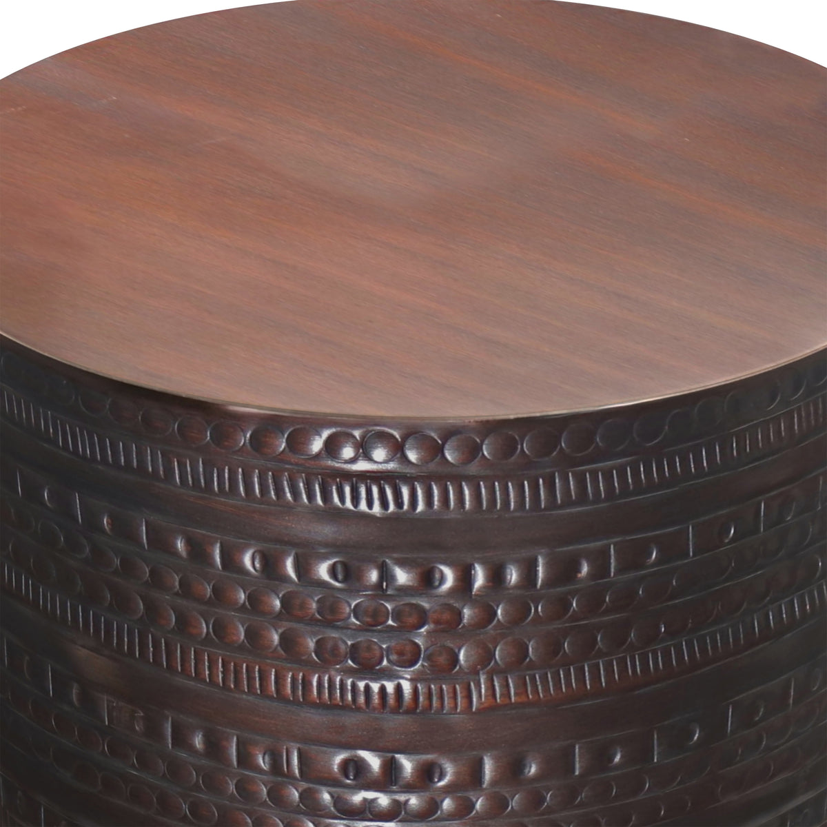 Oil Rubbed Bronze | Johnsen 15 inch Tribal Pattern Accent Table
