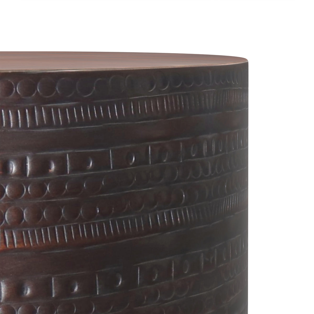 Oil Rubbed Bronze | Johnsen 15 inch Tribal Pattern Accent Table
