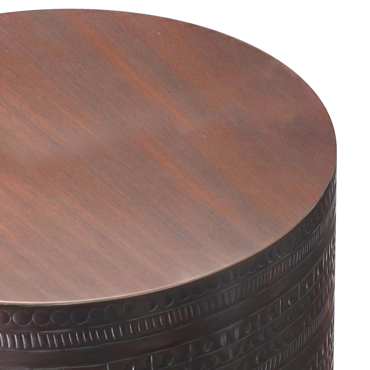Oil Rubbed Bronze | Johnsen 15 inch Tribal Pattern Accent Table