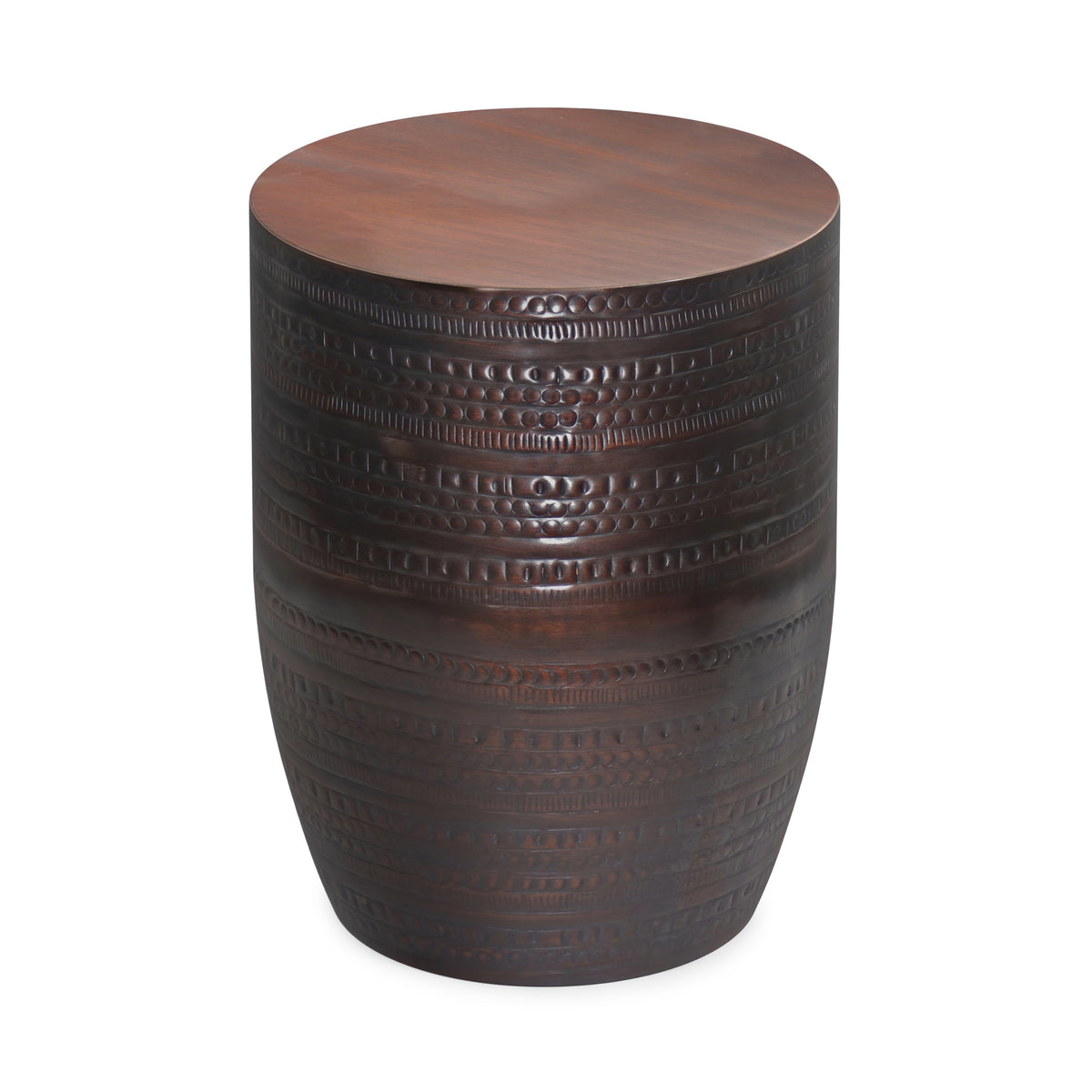 Oil Rubbed Bronze | Johnsen 15 inch Tribal Pattern Accent Table