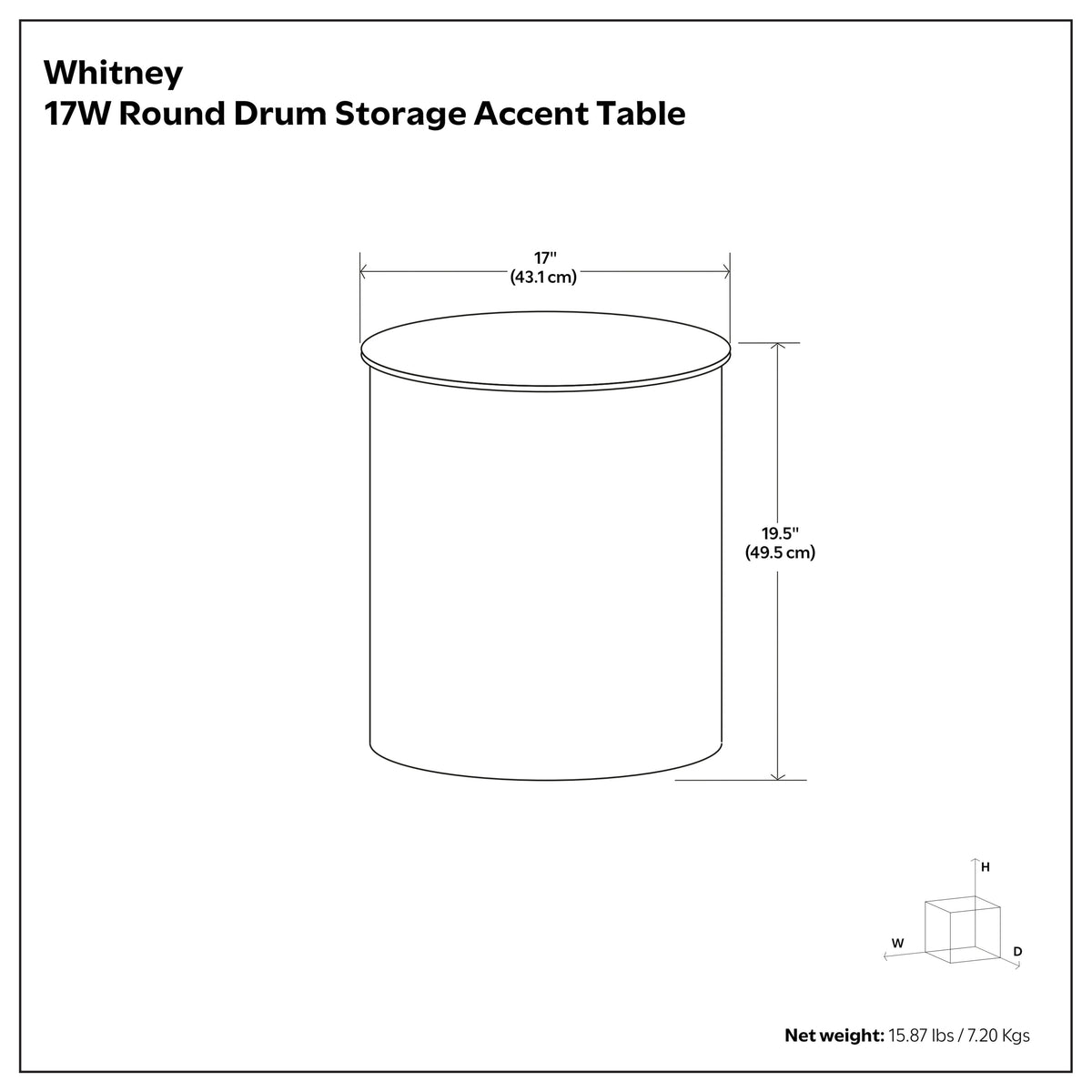 Antique Silver | Whitney Metal Storage Coffee Table