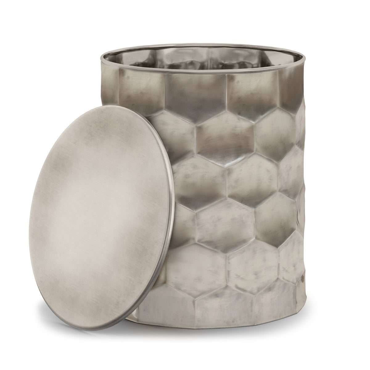 Antique Silver | Whitney Metal Storage Coffee Table