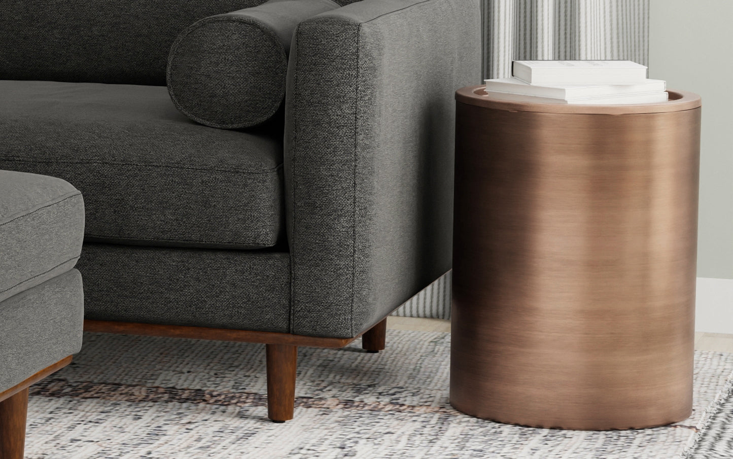 Antique Copper Smooth | Corbin Metal Side Table