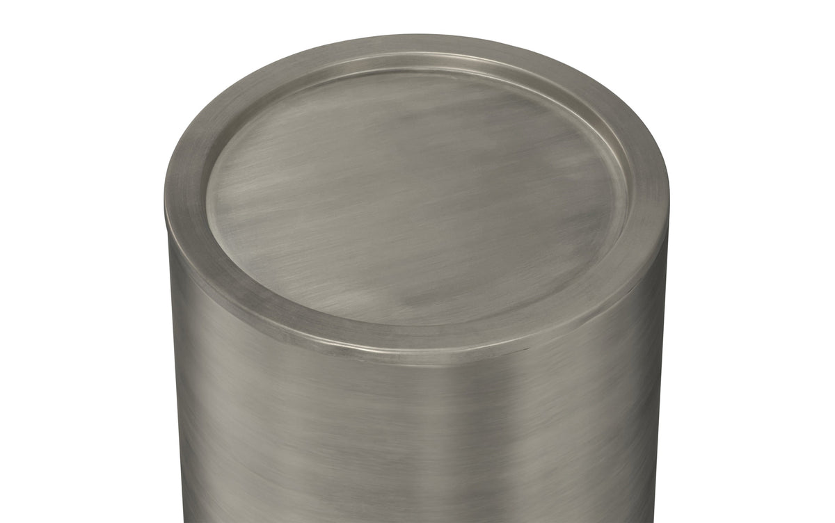 Antique Silver Smooth | Corbin Metal Side Table