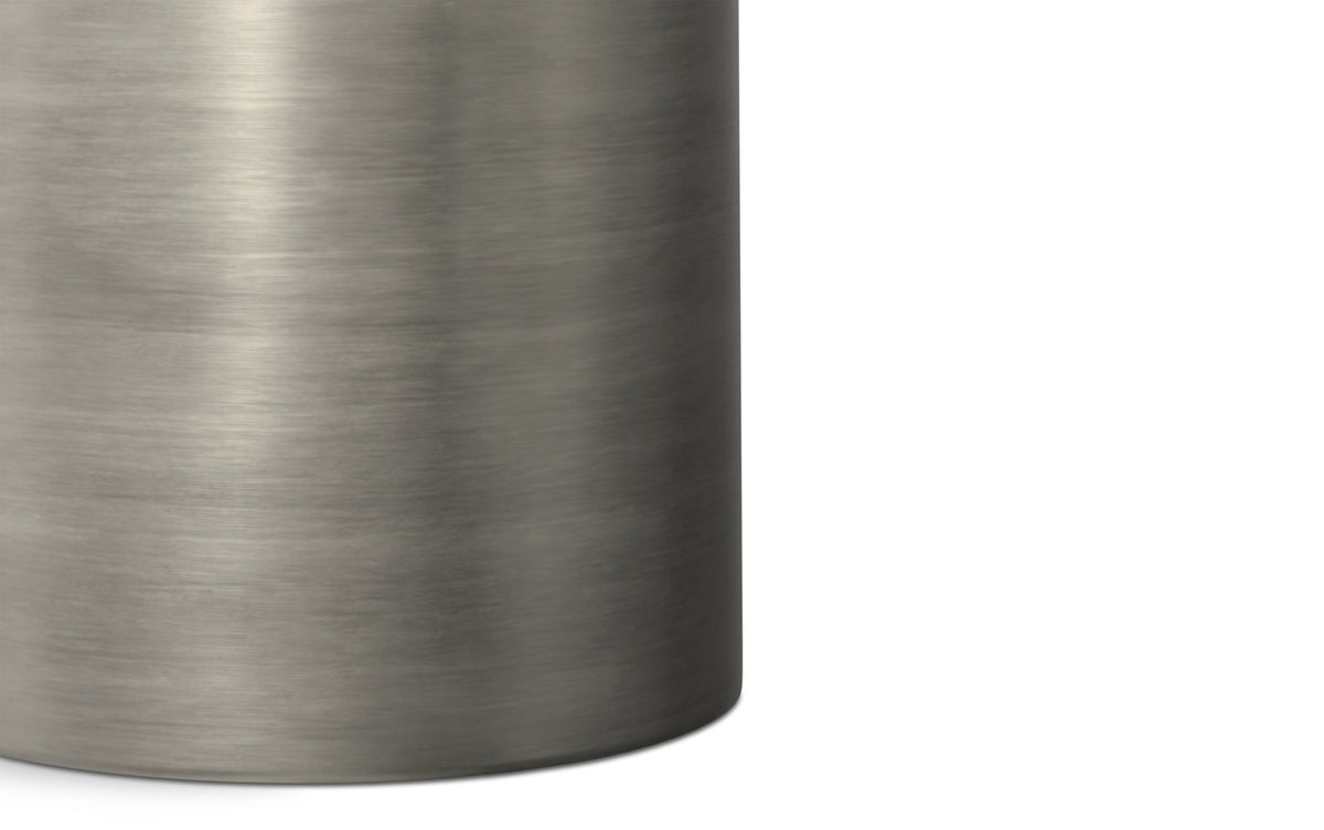 Antique Silver Smooth | Corbin Metal Side Table
