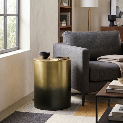 Black and Gold Ombre | Curtis Metal Table in Black and Gold