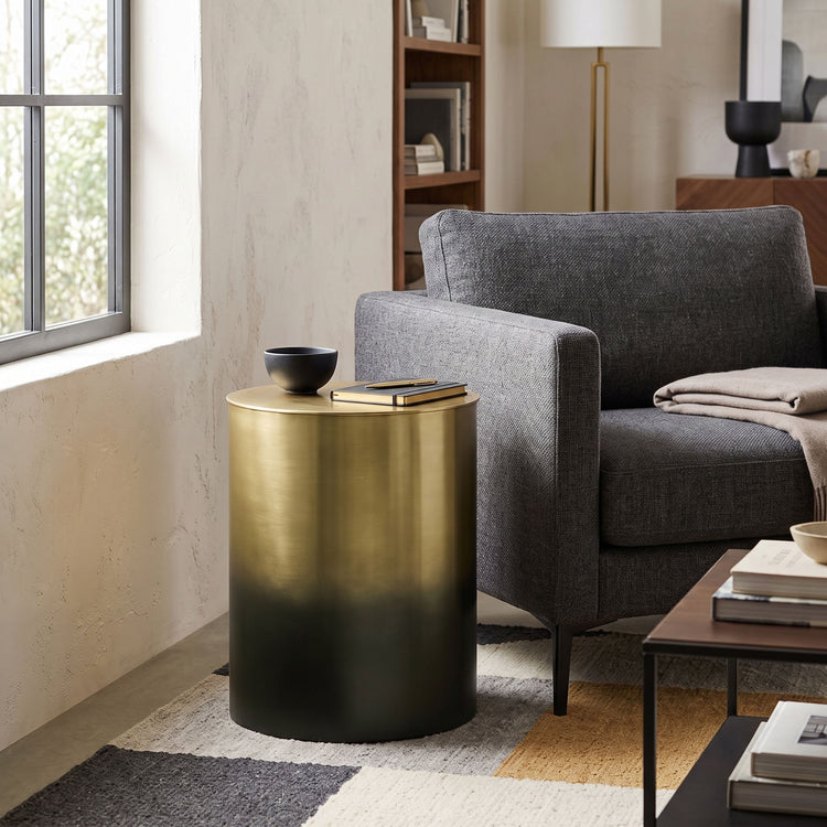 Black and Gold Ombre | Curtis Metal Table in Black and Gold