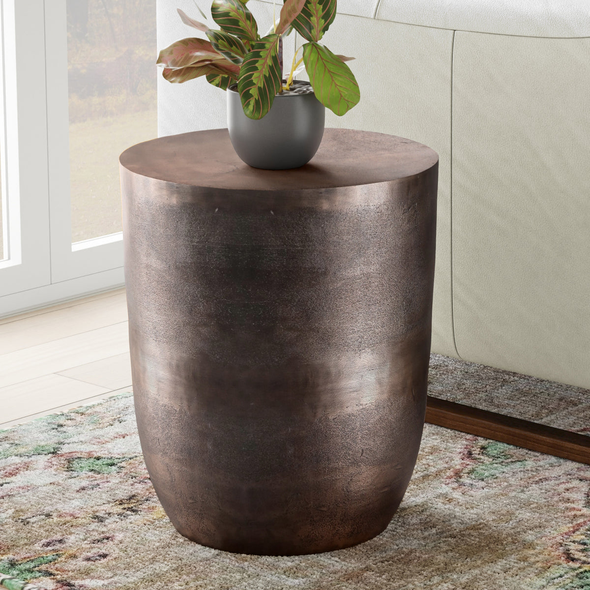 Antique Copper | Morris Metal Accent Table