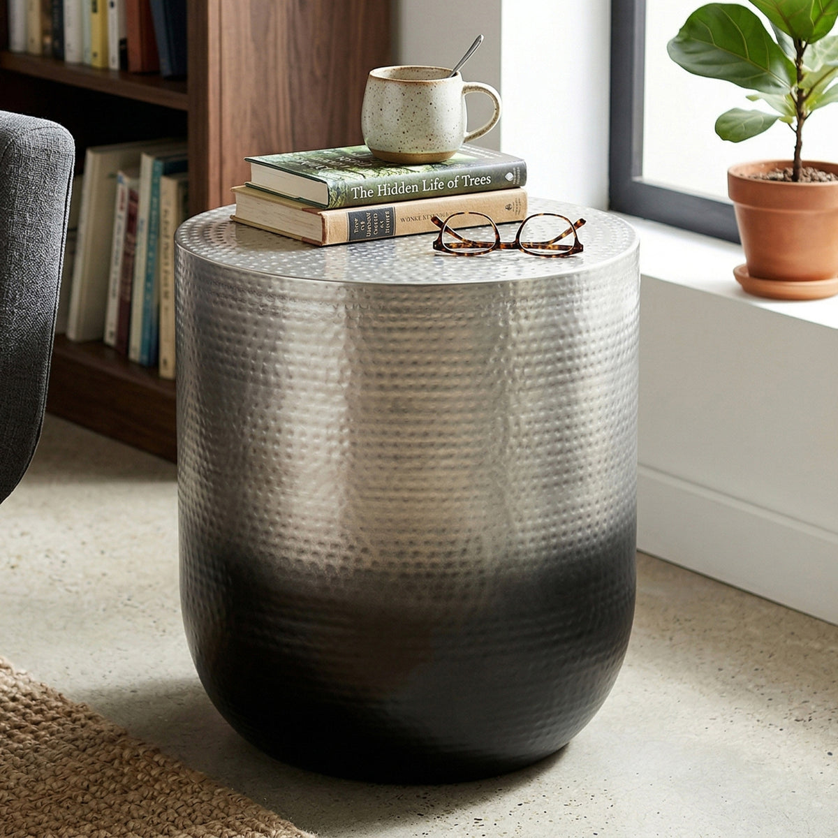 Silver Ombre | Nova Metal Side Table