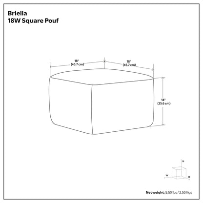 Briella Square Woven Outdoor/ Indoor Pouf