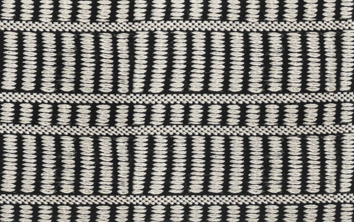 Black and White | Safford Square Woven Outdoor/ Indoor Pouf