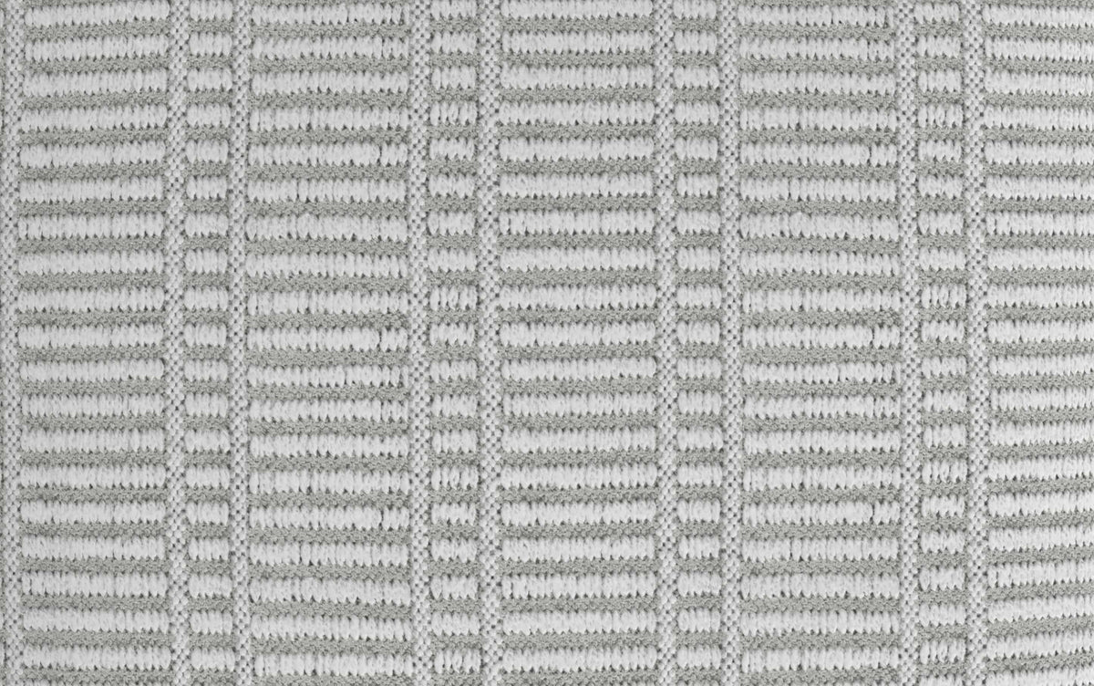 Grey and White | Safford Square Woven Outdoor/ Indoor Pouf
