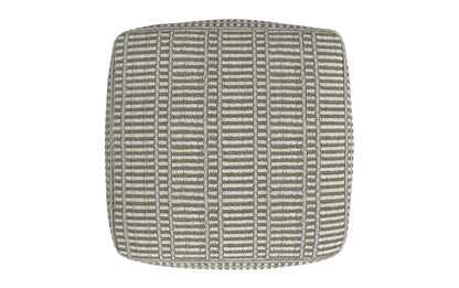 Natural/Travertine/White | Safford Square Woven Outdoor/ Indoor Pouf