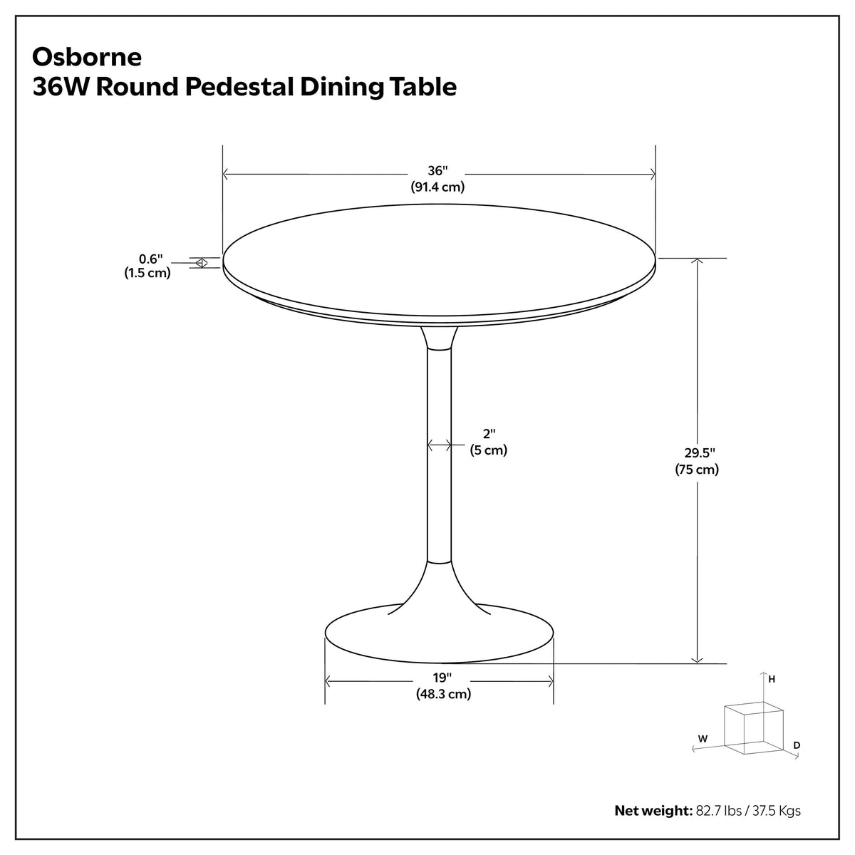 White Marble/Antique Copper | Osborne Dining Table