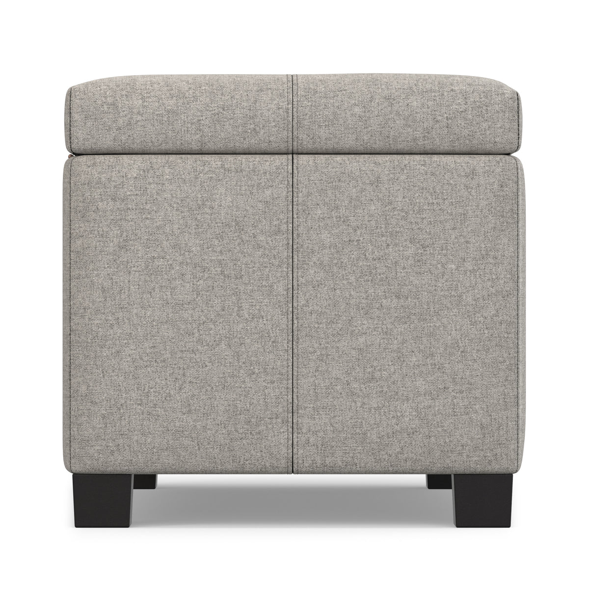 Cloud Grey Linen Style Fabric | Dover Storage Ottoman in Linen