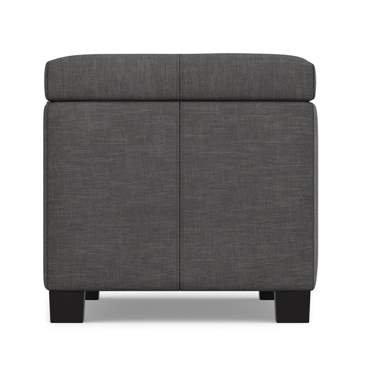 Slate Grey Linen Style Fabric | Dover Storage Ottoman in Linen