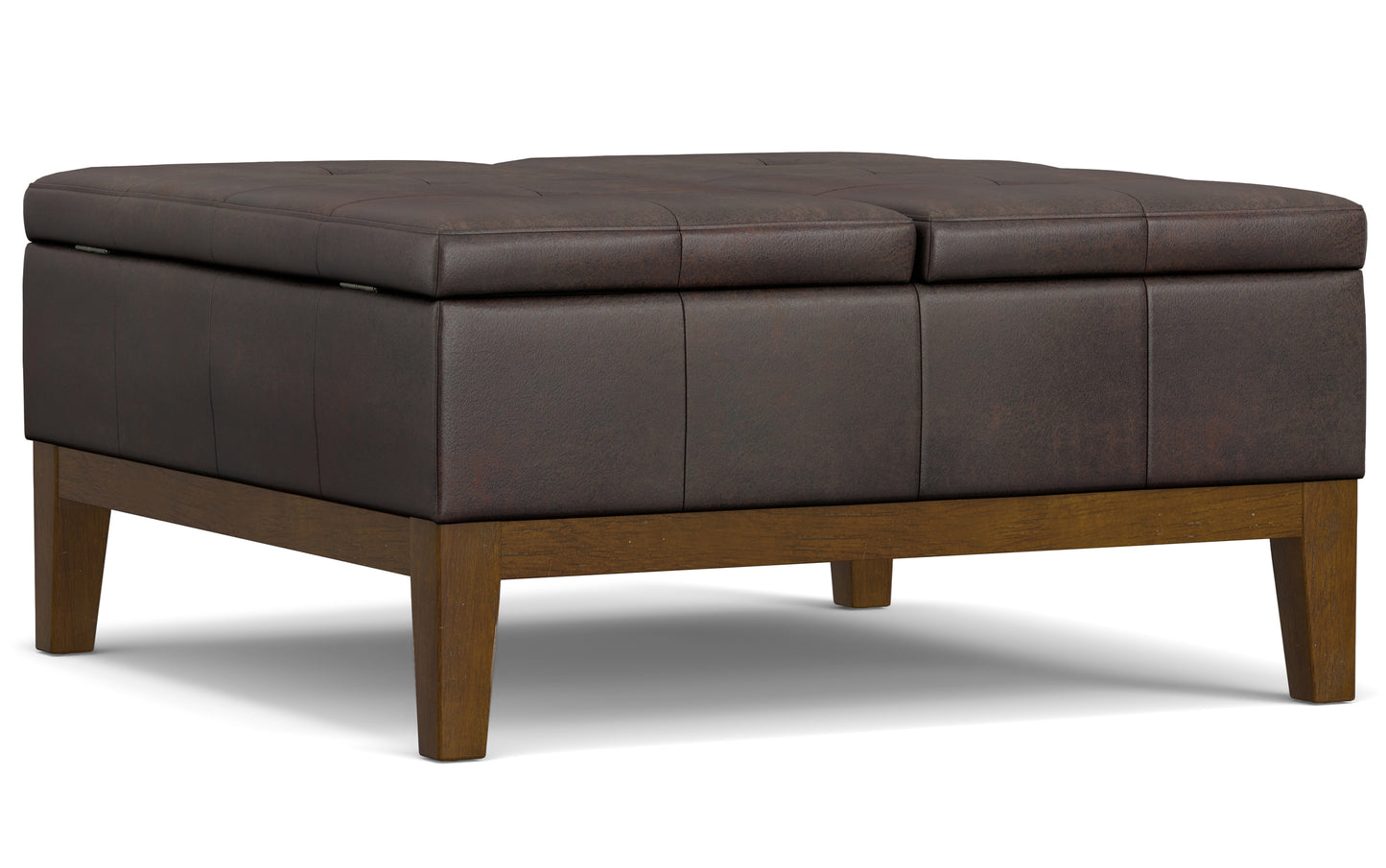 Distressed Brown Distressed Vegan Leather | Dover Lift Top Coffee Table