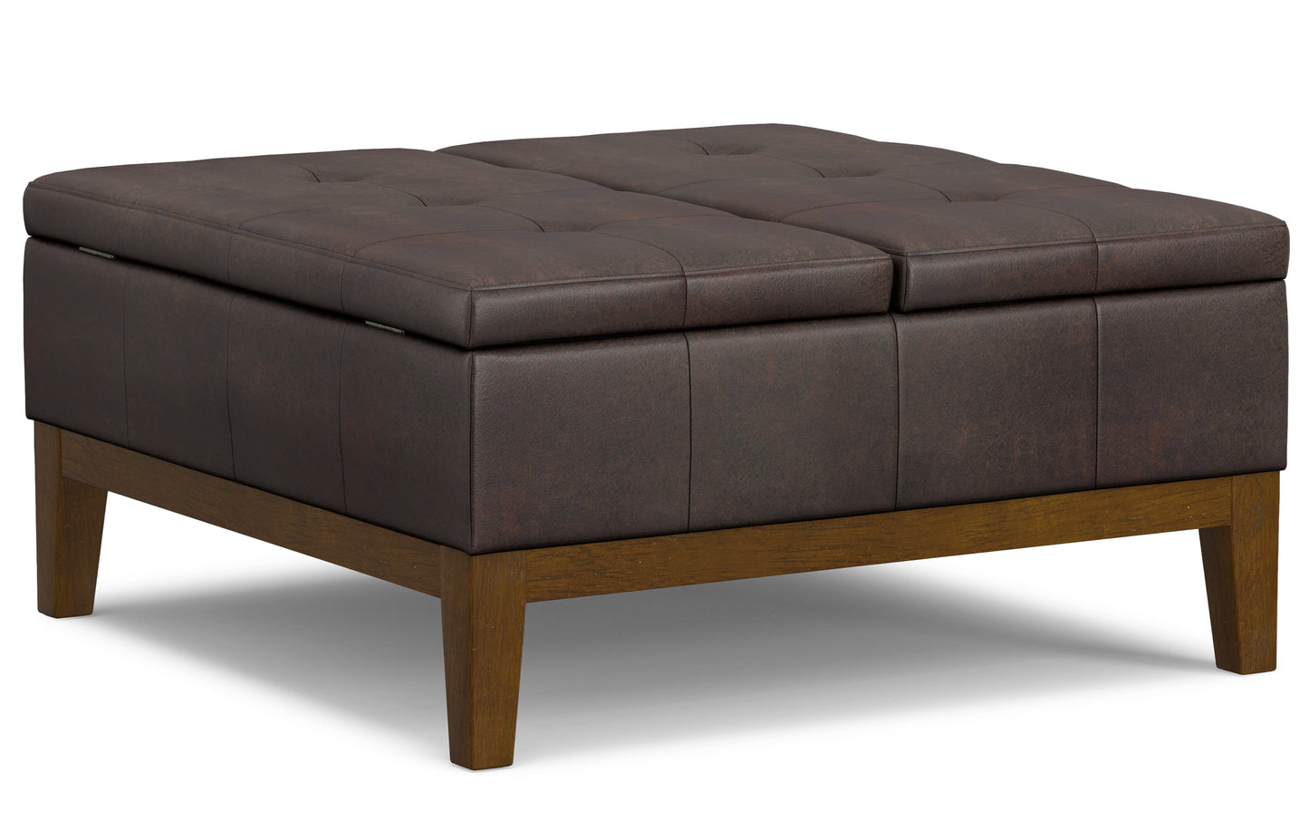 Distressed Brown Distressed Vegan Leather | Dover Lift Top Coffee Table