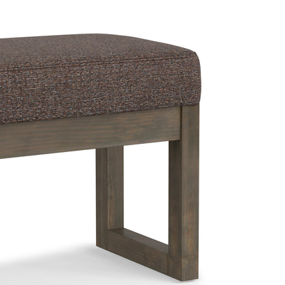 Mink Brown Tweed Style Fabric | Milltown Large Ottoman Bench in Tweed