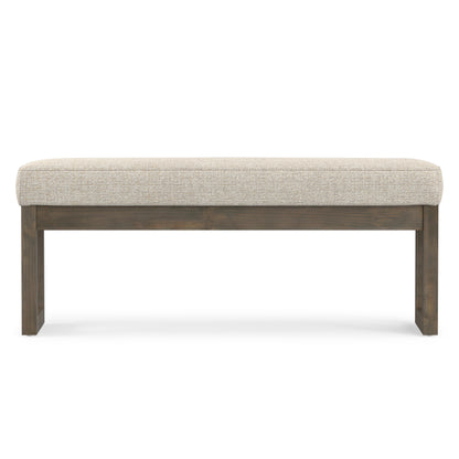 Platinum Tweed Style Fabric | Milltown Large Ottoman Bench in Tweed