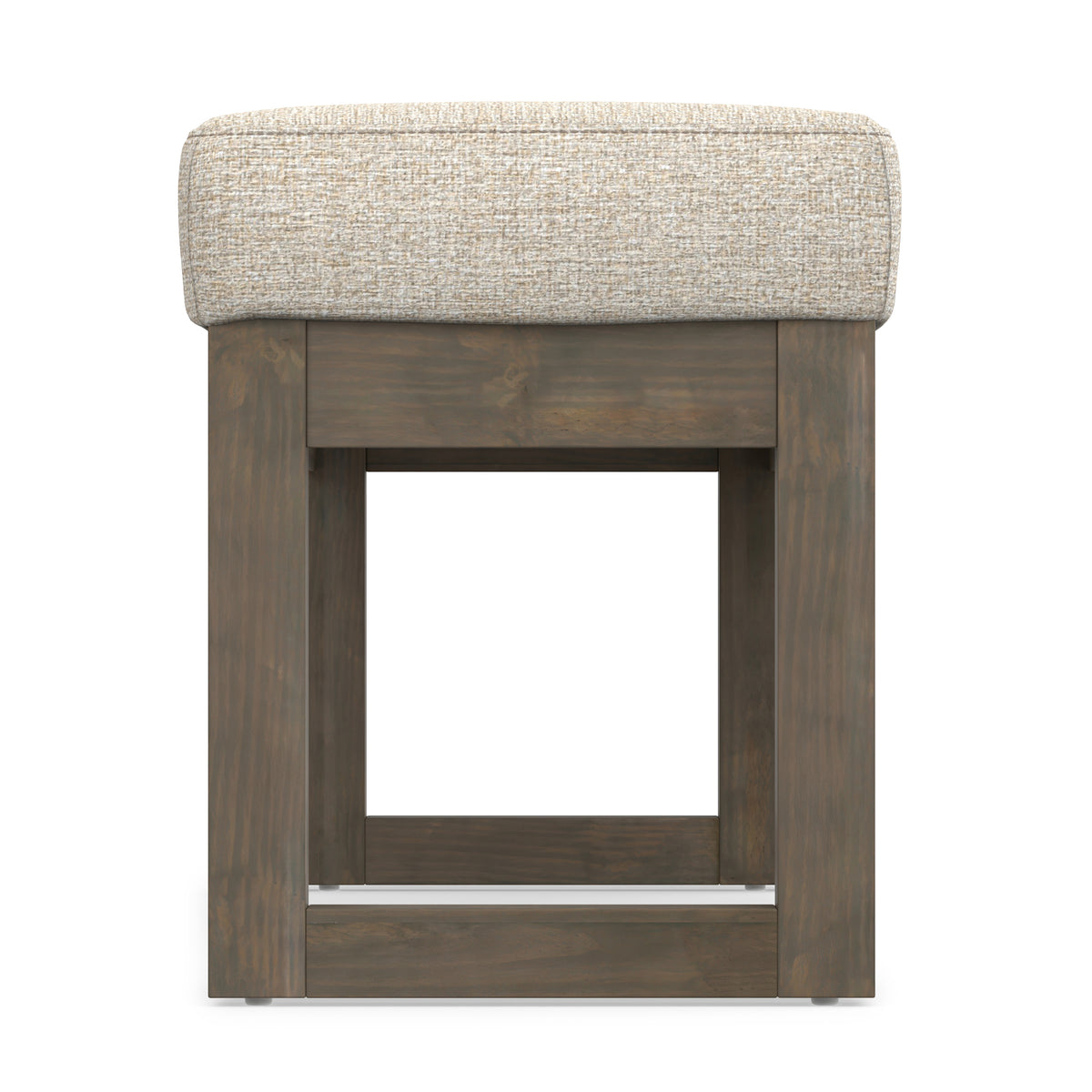 Platinum Tweed Style Fabric | Milltown Large Ottoman Bench in Tweed