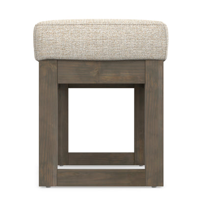 Platinum Tweed Style Fabric | Milltown Large Ottoman Bench in Tweed