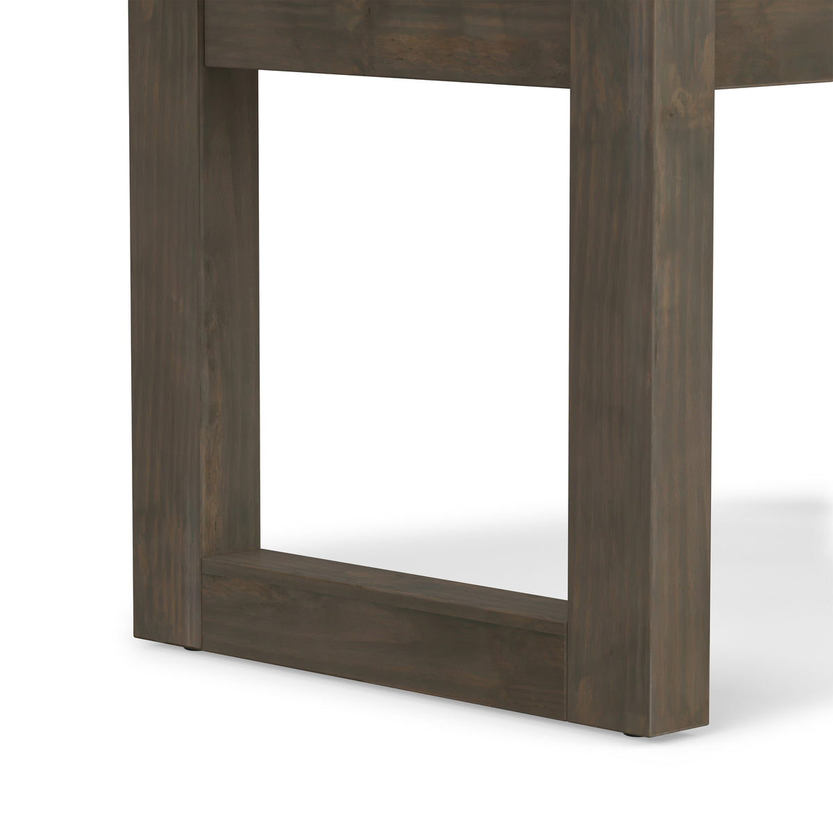 Alabaster Ivory Linen Style Fabric | Milltown Small Ottoman Bench in Linen