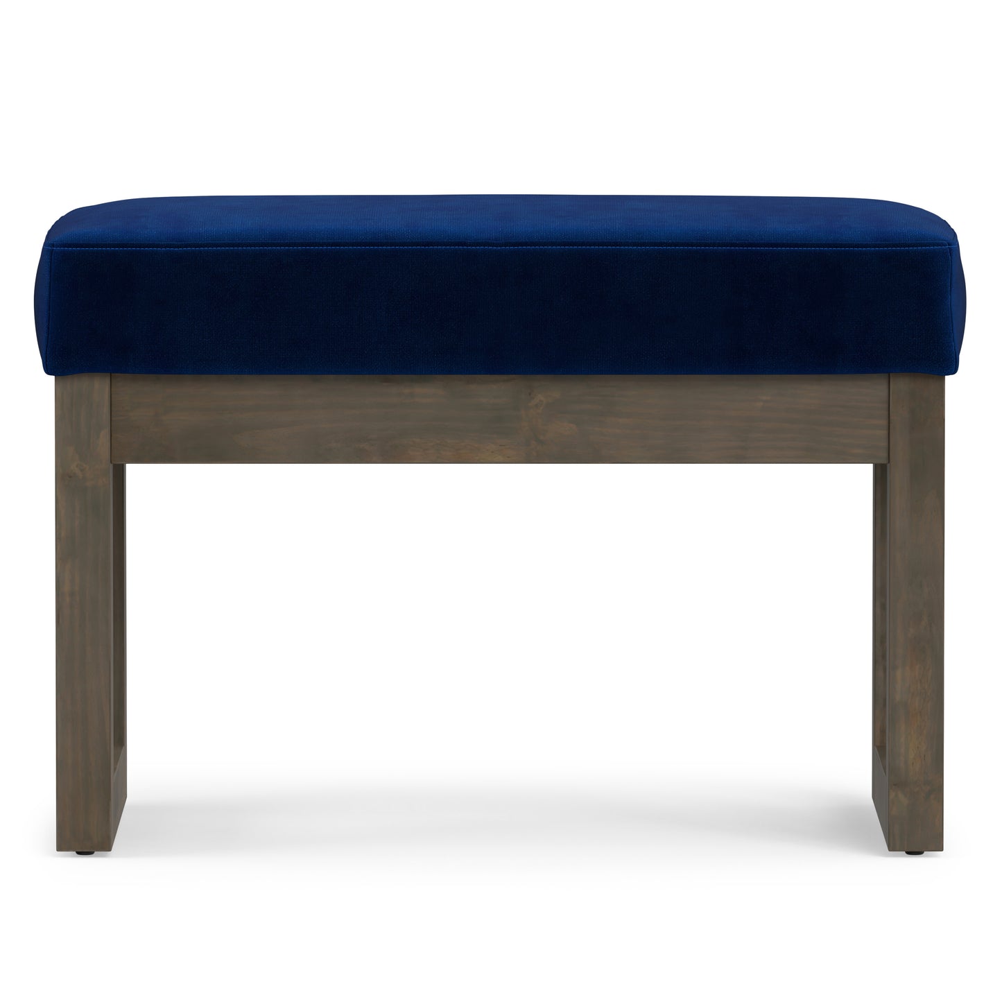 Blue Velvet Fabric | Milltown Footstool Small Ottoman Bench