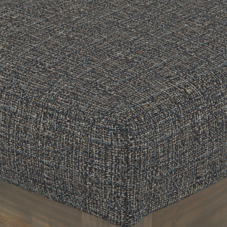 Ebony Tweed Style Fabric |Milltown Footstool Small Ottoman Bench