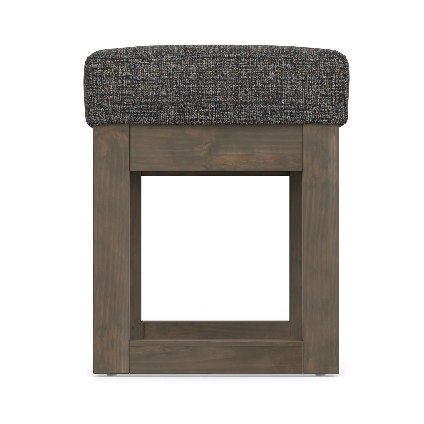 Ebony Tweed Style Fabric |Milltown Footstool Small Ottoman Bench