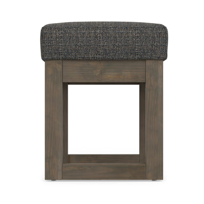 Ebony Tweed Style Fabric |Milltown Footstool Small Ottoman Bench