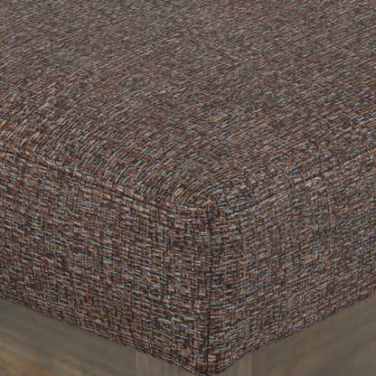 Mink Brown Tweed Style Fabric | Milltown Footstool Small Ottoman Bench