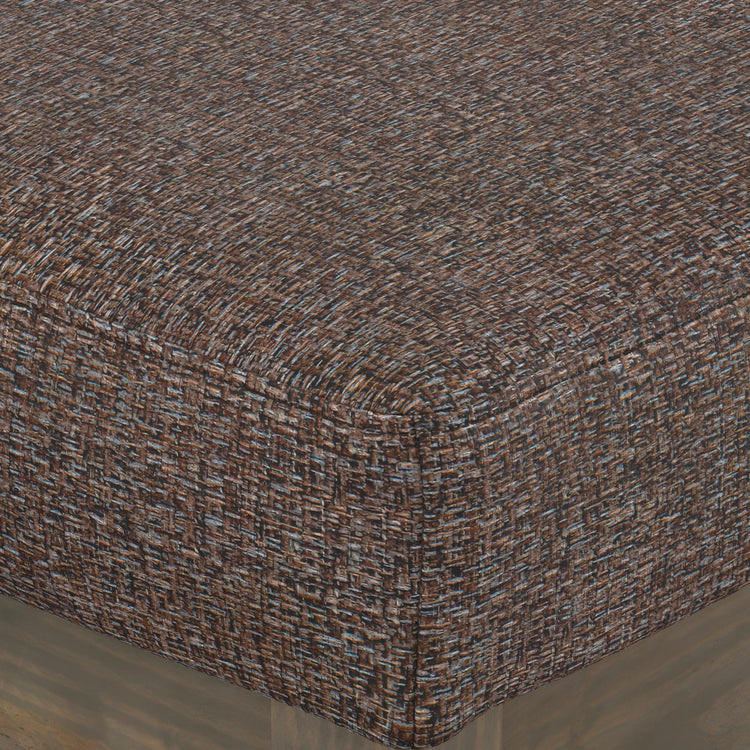 Mink Brown Tweed Style Fabric | Milltown Footstool Small Ottoman Bench