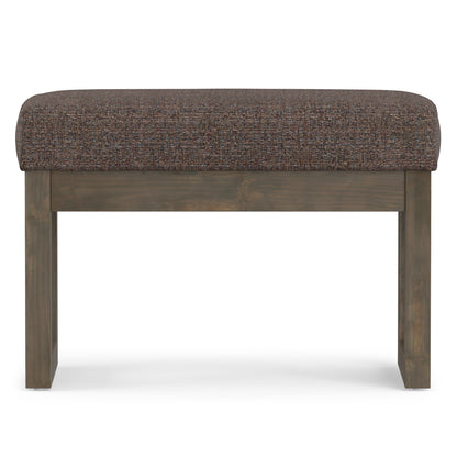Mink Brown Tweed Style Fabric | Milltown Footstool Small Ottoman Bench