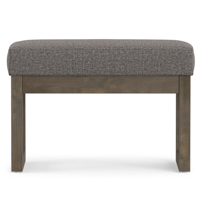 Pebble Grey Tweed Style Fabric | Milltown Footstool Small Ottoman Bench