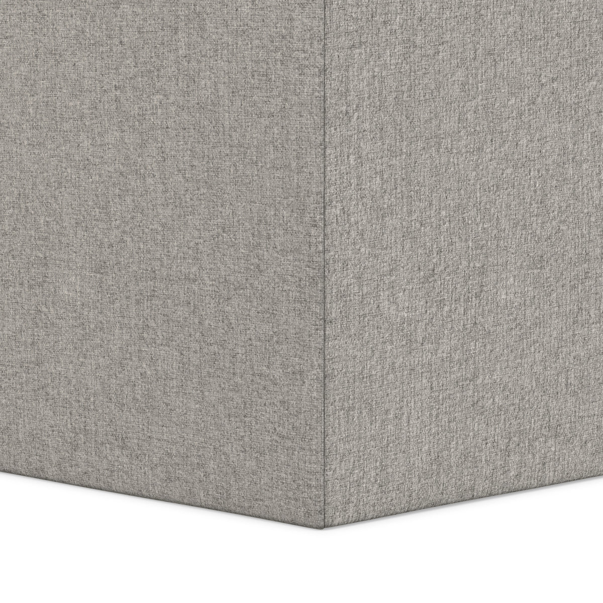 Cloud Grey Linen Style Fabric | Rockwood Cube Storage Ottoman in Linen