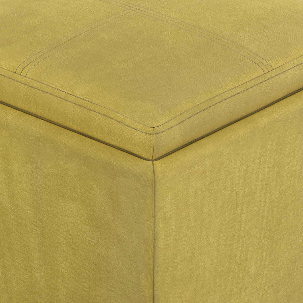 Rockwood Cube Storage Ottoman in Velvet Fabric