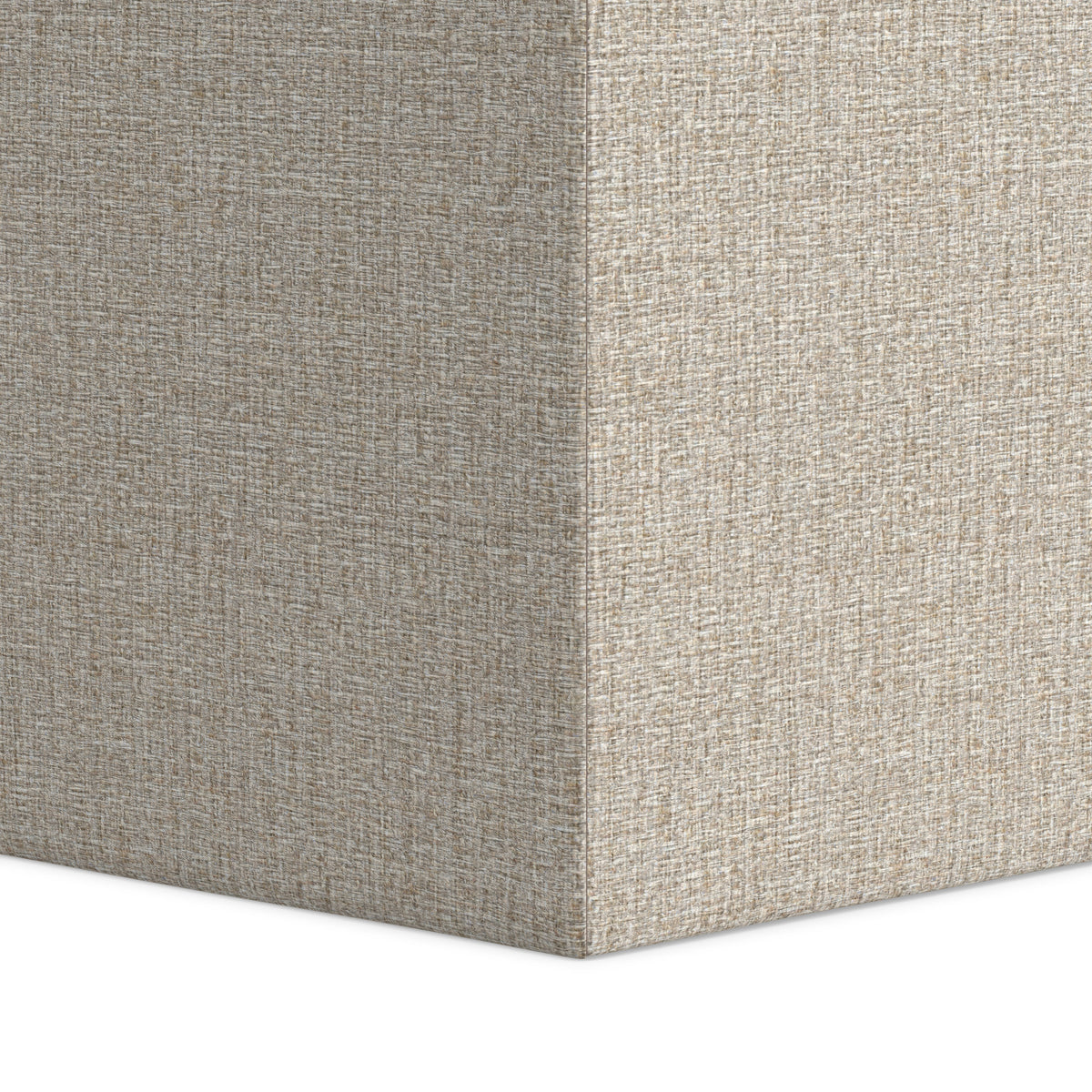 Platinum Linen Style Fabric | Rockwood Cube Storage Ottoman in Linen